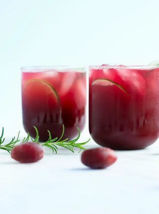 2 glasses of beet sangria