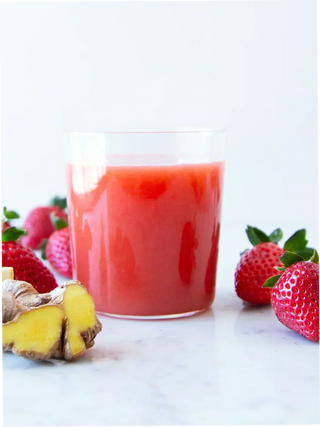 a glass of berry lemon-aid