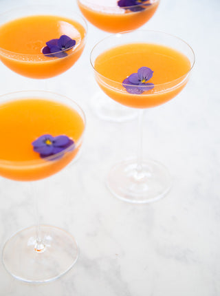 Fresh Strawberry Pineapple Mimosas