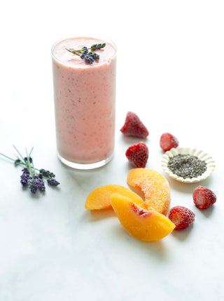 Strawberry Peach Lavender Smoothie