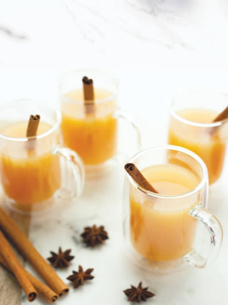 Hot Spiced Apple Cider with Lemon and Ginger