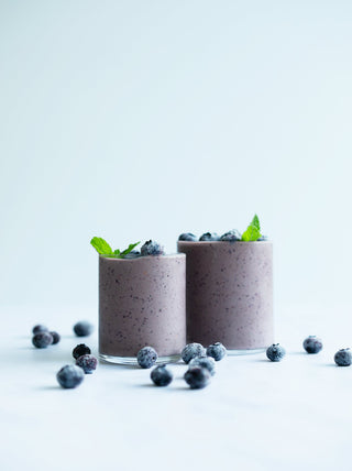 Two glasses of Super Berry Smoothie