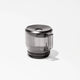 A transparent plastic blender or food processor jar with a black lid and handle sits on a white background, casting a soft shadow—perfect for pairing with your Large Hopper for efficient batch juicing.