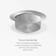 A Pulp Strainer with a stainless steel mesh and wide rim is displayed on a white background. Its fine mesh efficiently removes juice pulp, making it ideal for no pulp juicing needs. The text below emphasizes its durability, corrosion resistance, easy cleaning, and long-lasting performance.