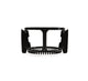 Black plastic Chamber Set basket with side grips, shown on a white background. Reminiscent of the juicer chamber found in cold press juicers like the Nama Vitality 5800, the Chamber Set basket features vertical supports and a circular base with evenly spaced slots.