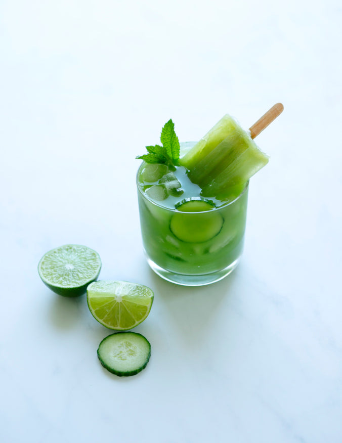 Cucumber Mint + Lime Popsicle
