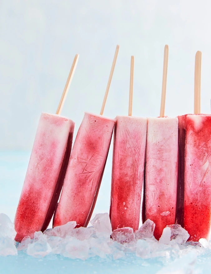 Image of Strawberry Swirl Popsicles